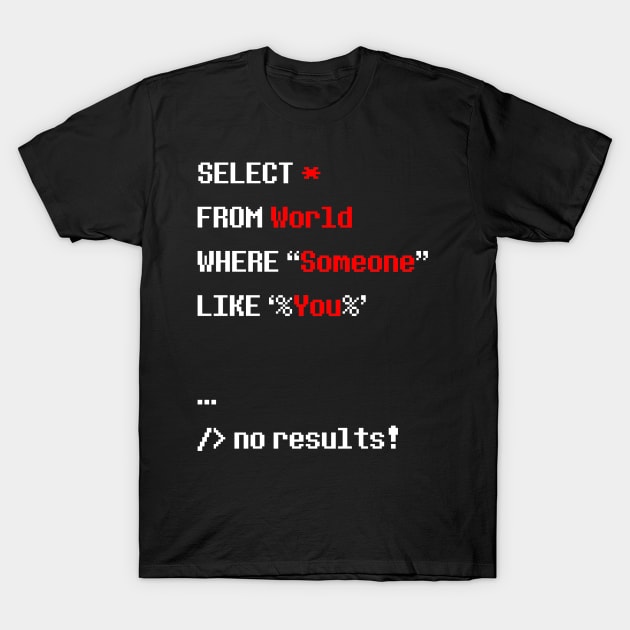 Database Failure T-Shirt by TheNorwegianViking